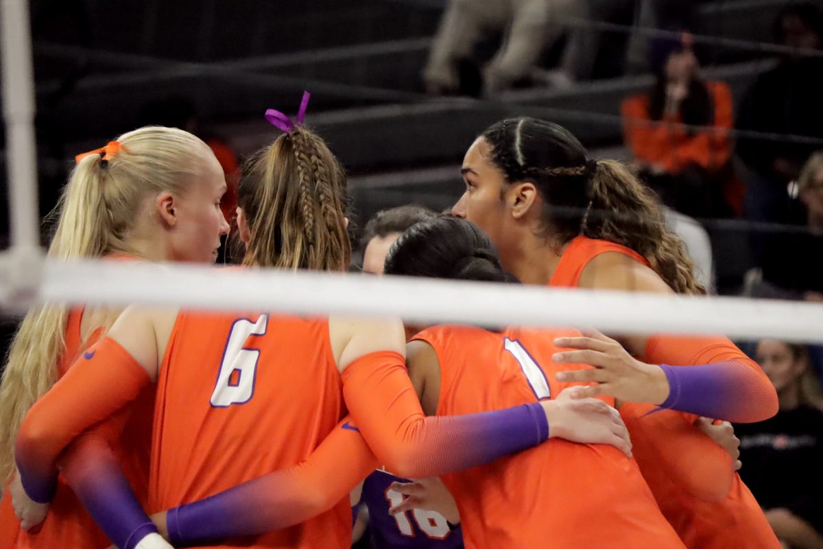 The Clemson volleyball team won its first ACC match of the season, winning three sets to two at Jervey Gym on Friday night. 