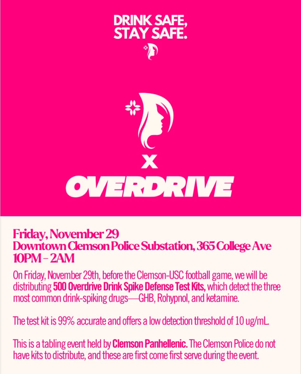 Clemson Panhellenic announced a partnership with Overdrive Defense in advance of the Clemson-South Carolina football game.