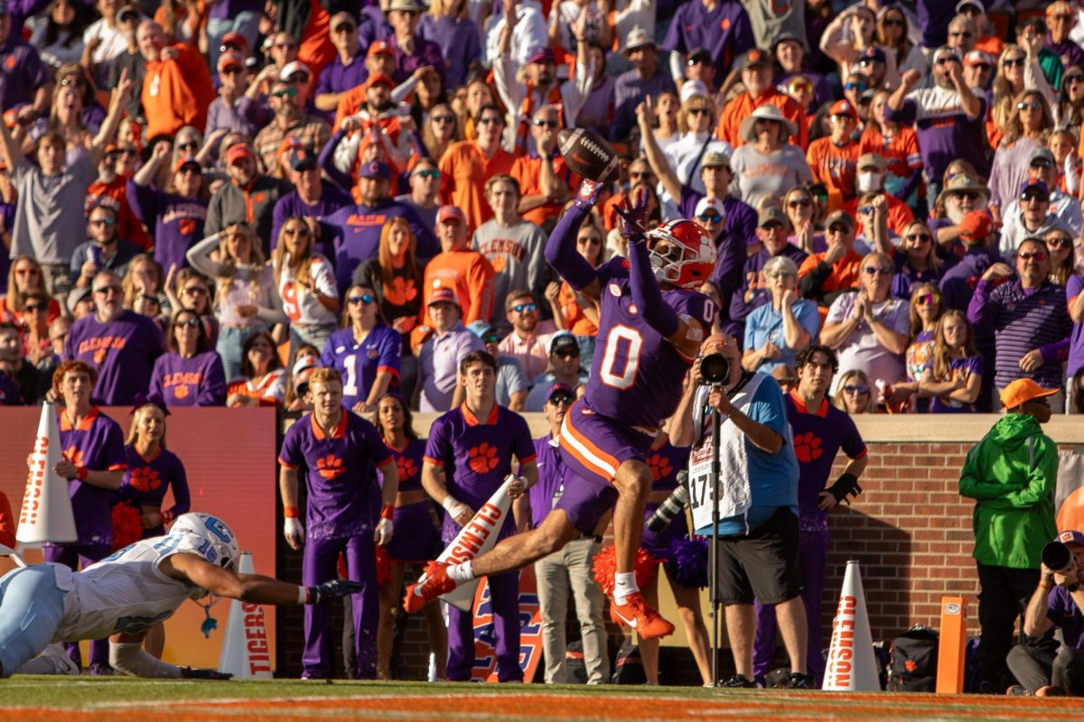 Receiver Antonio Williams leads the Tigers in air yardage with five receptions for 72 yards.