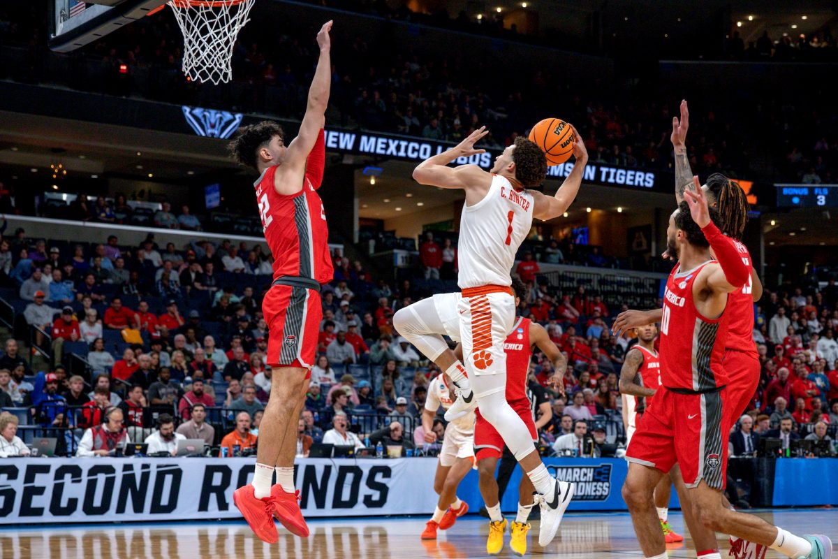 Clemson guard Chase Hunter (1) will be a key returner for the Tigers this upcoming season if the team will look to get back to the NCAA Tournament. 