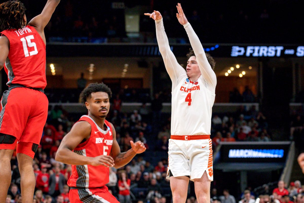 Ian Schieffelin (4) will look to be a key contributor for Clemson in its matchup against Saint Francis on Friday night at Littlejohn Coliseum. 