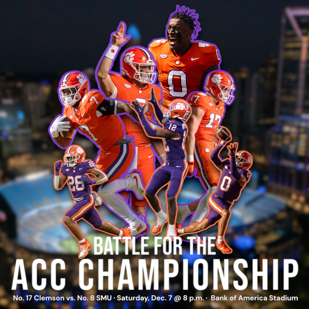 The Tigers are headed to Charlotte, North Carolina, to play in the ACC Championship — with their playoff hopes on the line.