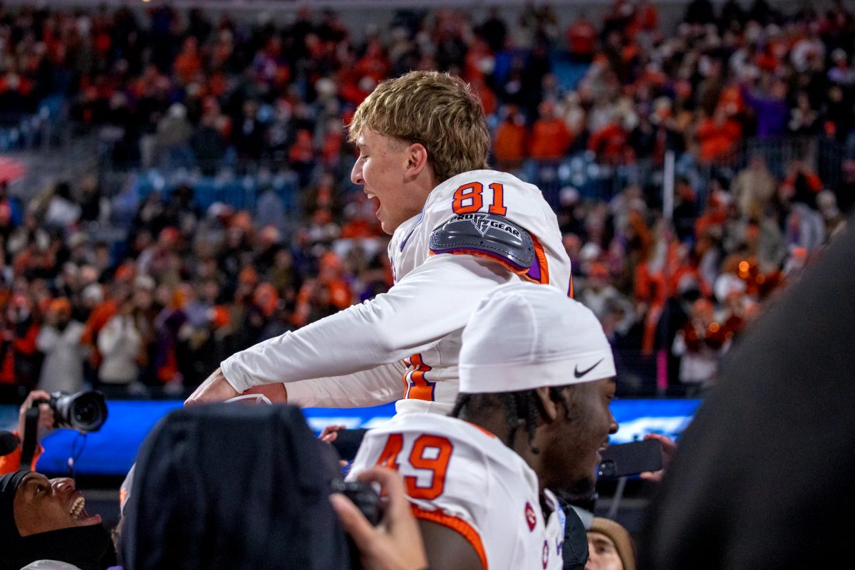 Clemson kicker Nolan Hauser (81) kicked a walk-off 56-yard field goal to win the ACC Championship and send the Tigers into the College Football Playoff. 