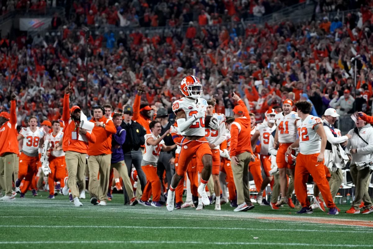 Former Clemson cornerback Nate Wiggins (20) is producing a standout rookie campaign with the Baltimore Ravens, where the team will play in the divisional round this weekend against the Buffalo Bills.