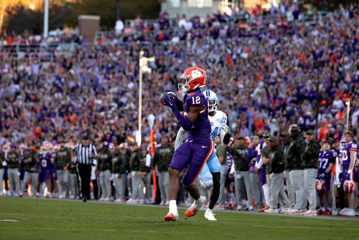 Clemson wide receiver Bryant Wesco Jr. was one of four Tigers to earn a spot on the FWAA Freshman All-American team for the 2024 season.