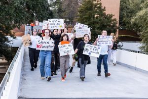 A group of students gathered in the late afternoon of Feb. 5 and marched around Clemson's campus to protest recent executive orders and federal legislation. 