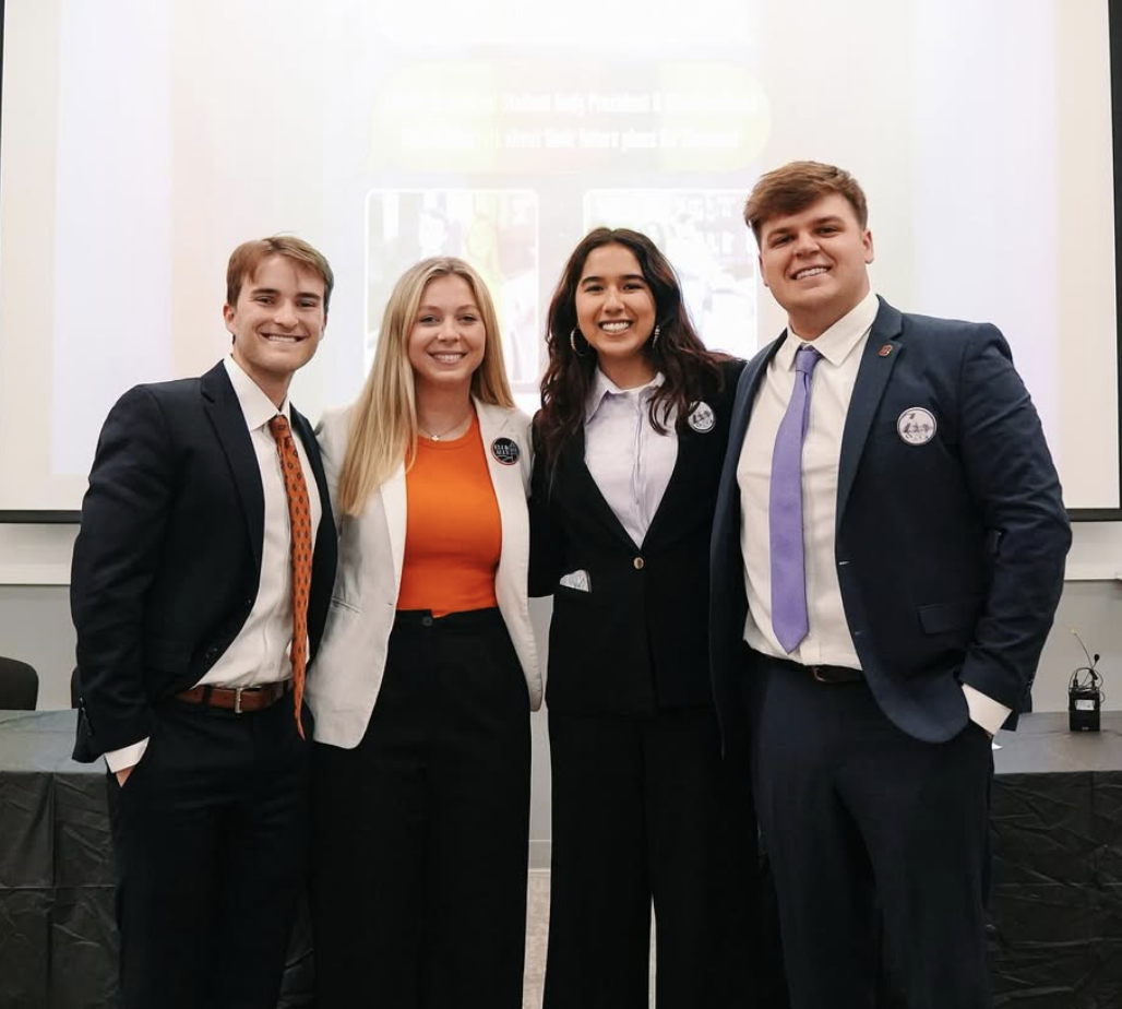 Warnock, Fields, Freeman and Khaskhely met on Feb. 25 for the final debate before the March 5 general election, which will decide the student body president and vice president.