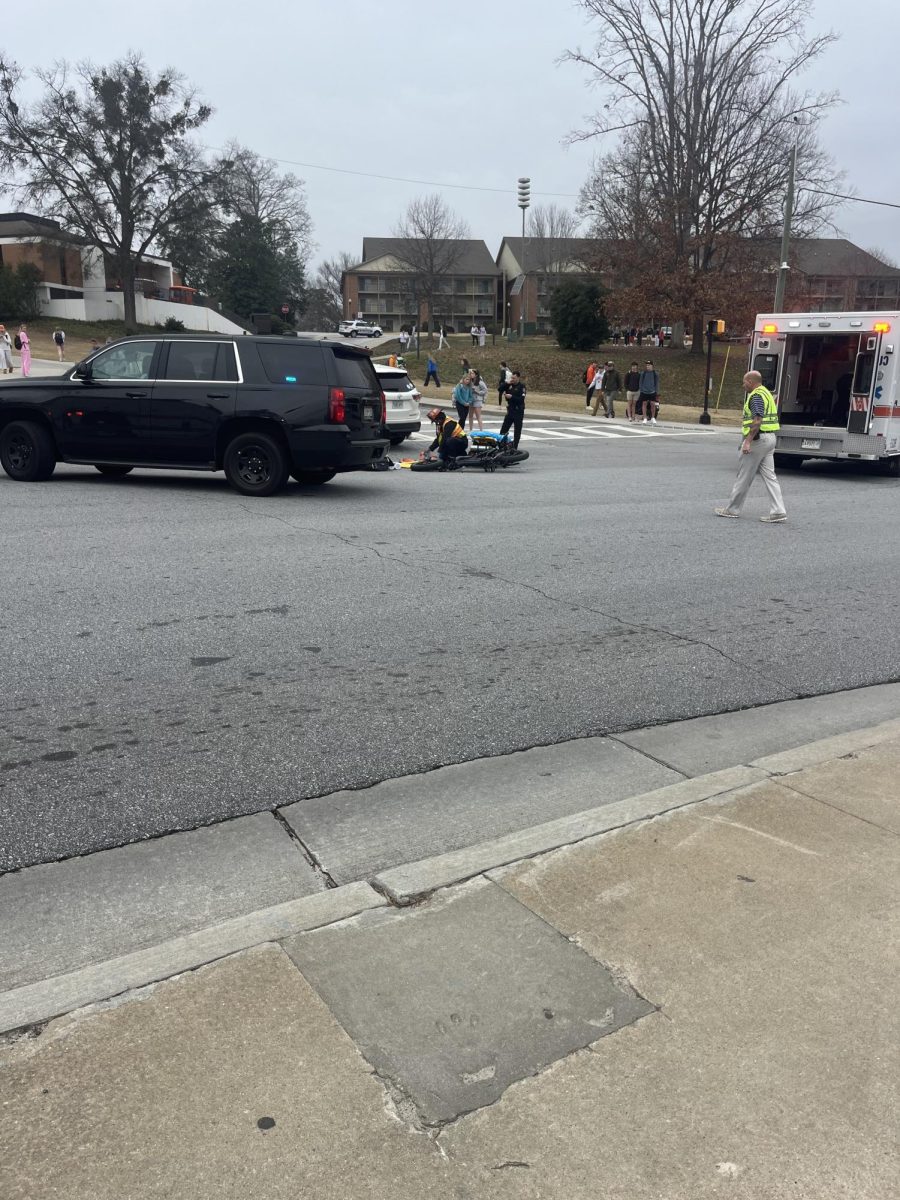 The car accident took place on Feb. 6 in the intersection right in front of Bowman Field.