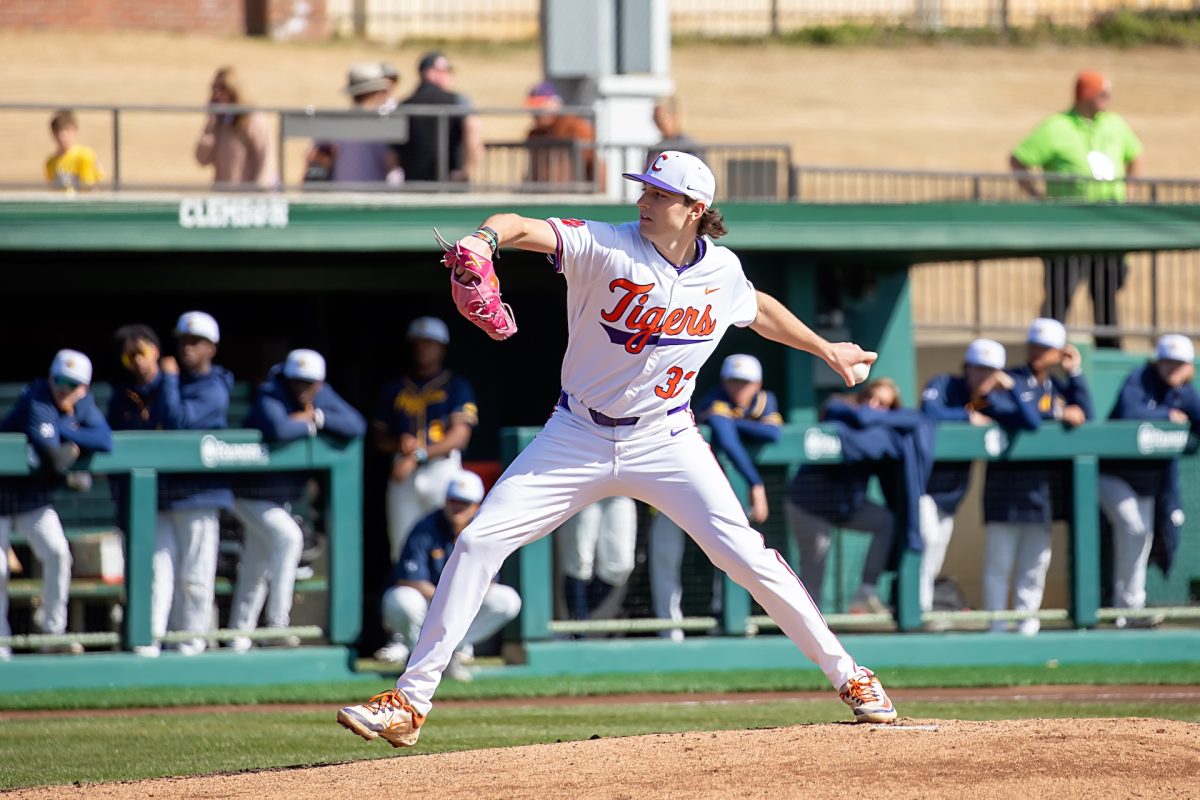 Clemson starter Justin LeGuernic struck out six and only allowed a hit in the Tigers' win on Sunday afternoon against North Carolina A&T to round out the Clemson Baseball Invitational. 