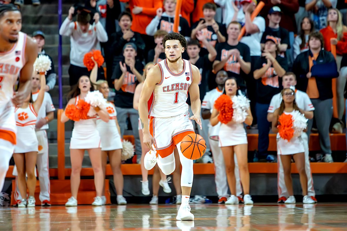 Chase Hunter scored 19 points in Clemson's win over North Carolina on Monday night at Littlejohn Coliseum. 