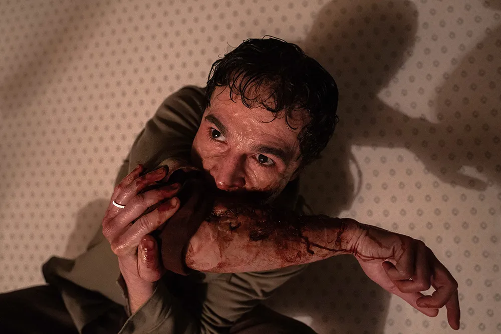 Christopher Abbott plays a father who is transformed into a werewolf in Leigh Whannell's Wolf Man.