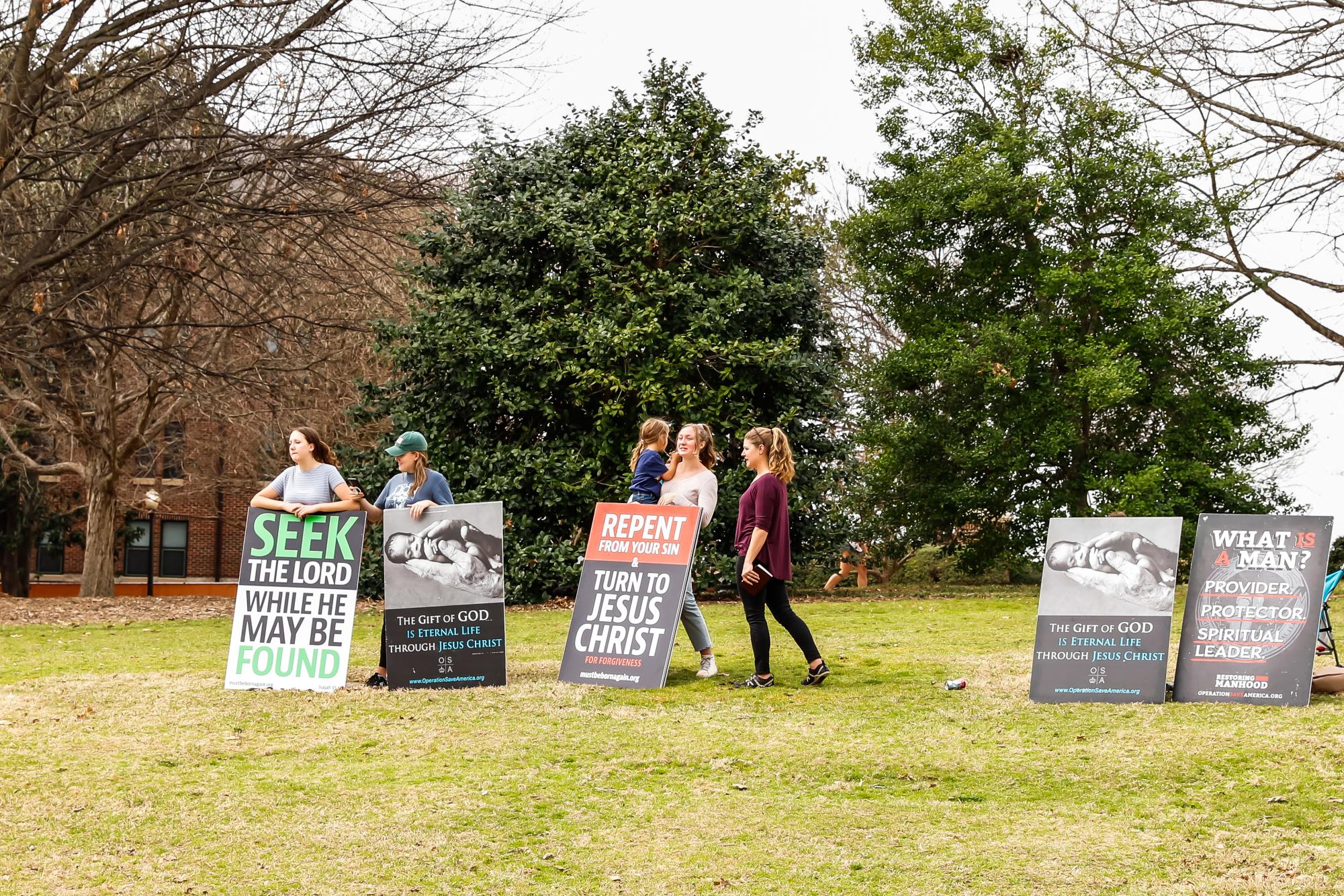 'It’s evangelism': Anti-abortion Christian organization clashes with protestors