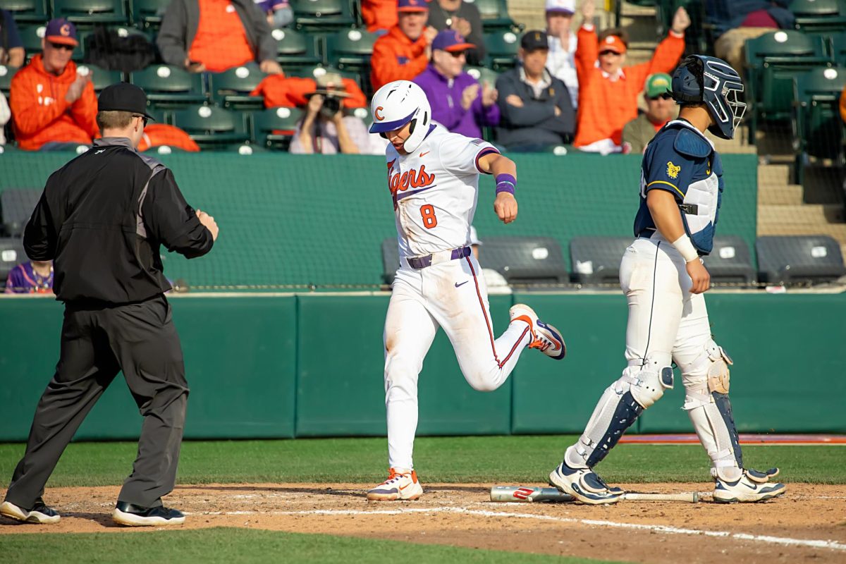 Third baseman Josh Paino currently leads the Tigers in home runs with four so far on the season.