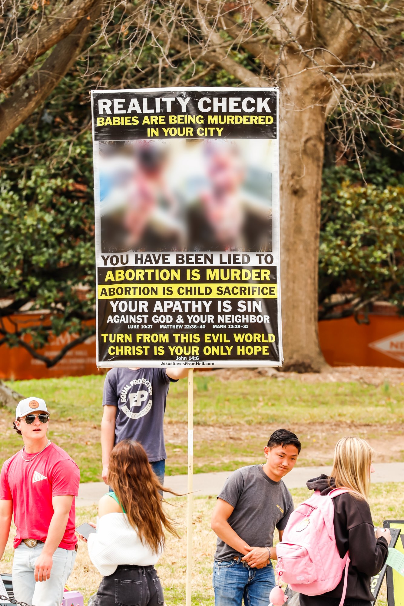 'It’s evangelism': Anti-abortion Christian organization clashes with protestors