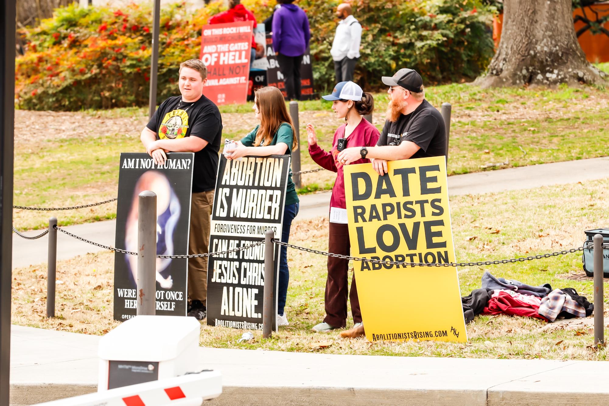'It’s evangelism': Anti-abortion Christian organization clashes with protestors