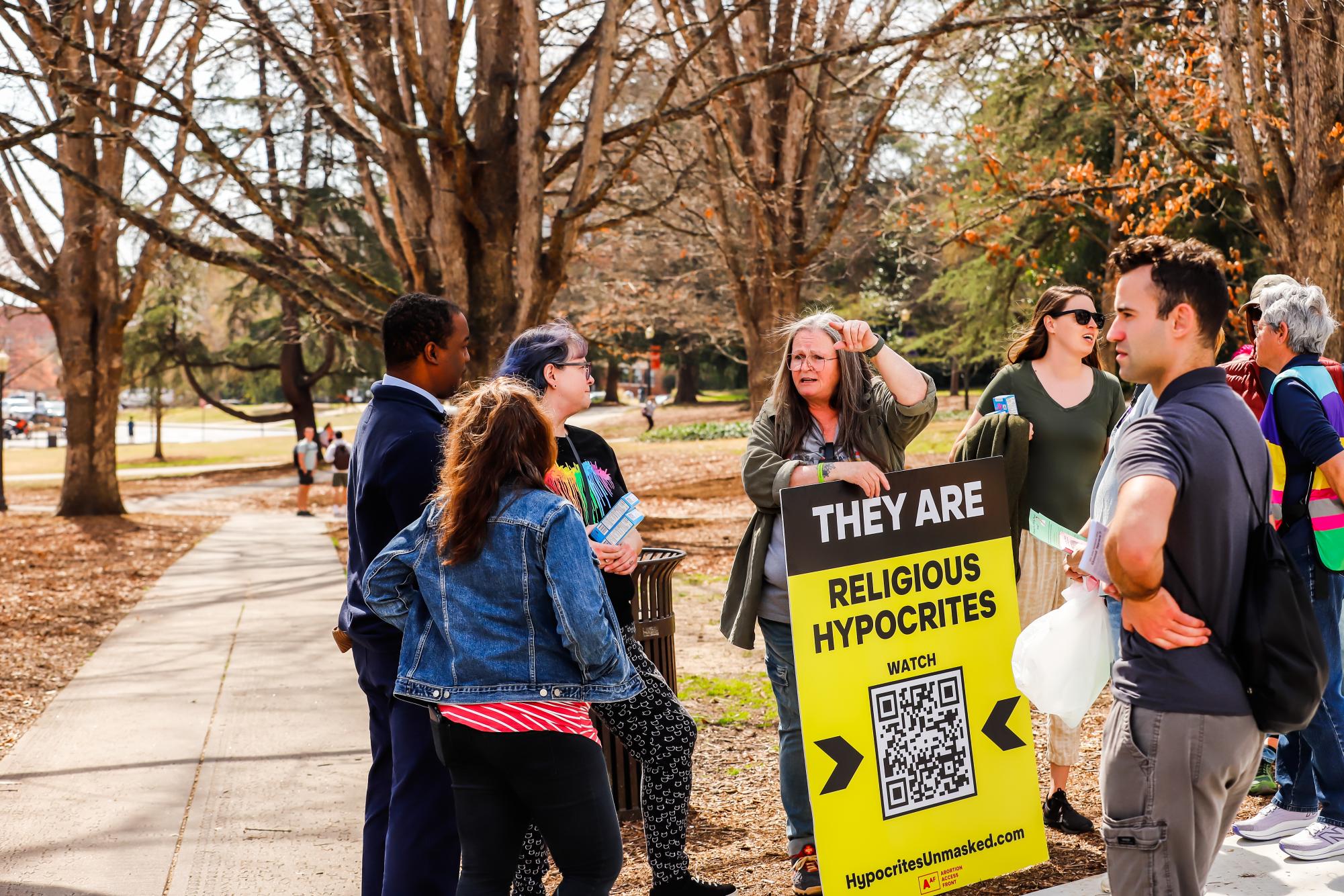 'It’s evangelism': Anti-abortion Christian organization clashes with protestors