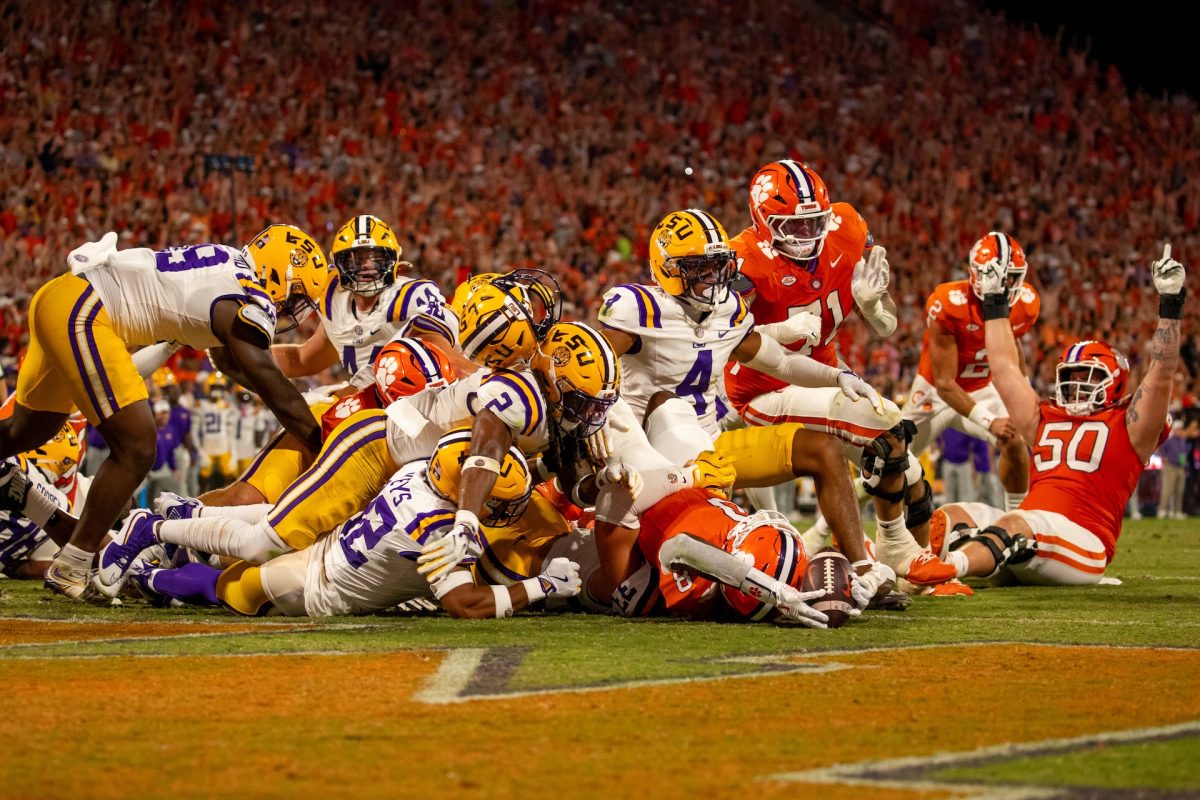 Clemson running back Adam Randall's touchdown put the Tigers ahead over LSU at Memorial Stadium in the first half. 