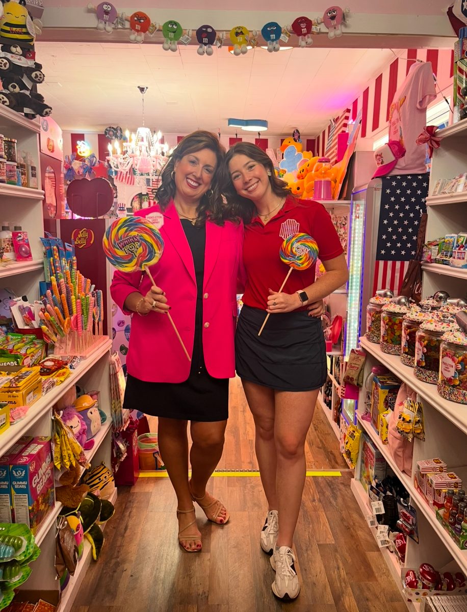 Kimberly Blackwell (left) and her daughter Claire (right) pictured at The Pendleton Candy Company's original location. 
