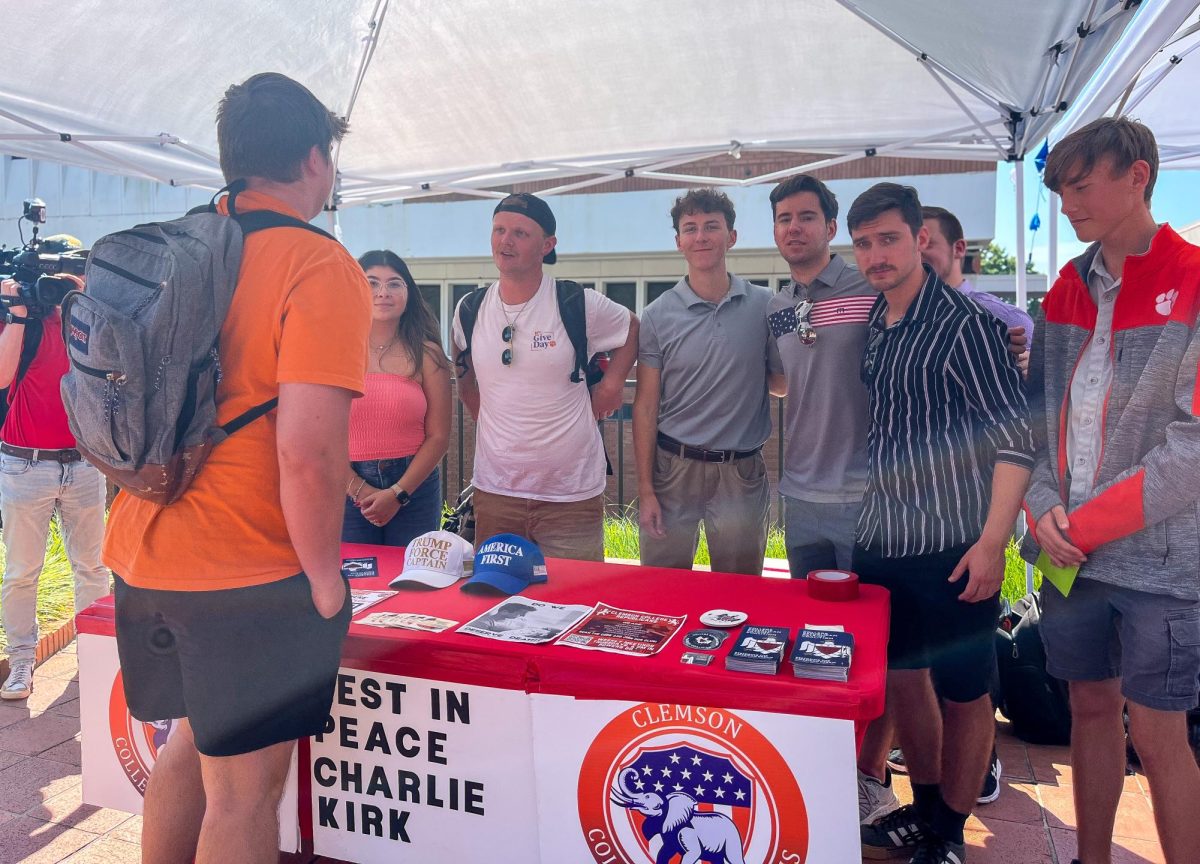 Clemson College Republicans' table on Sept.15, to honor the late Charlie Kirk.
