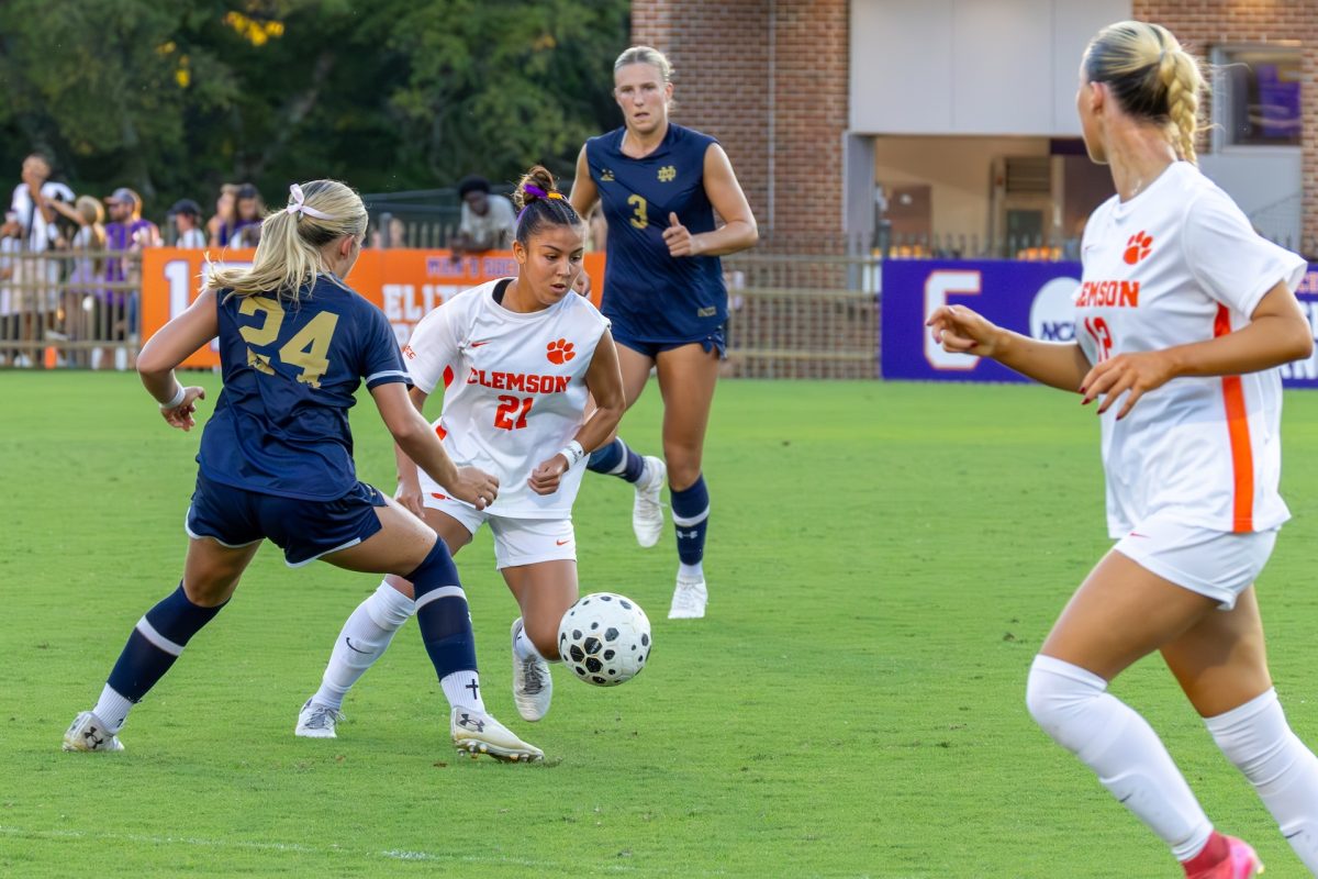 Clemson women's soccer lost to No. 2 Notre Dame 5-1 at Historic Riggs Field on Sunday afternoon. 