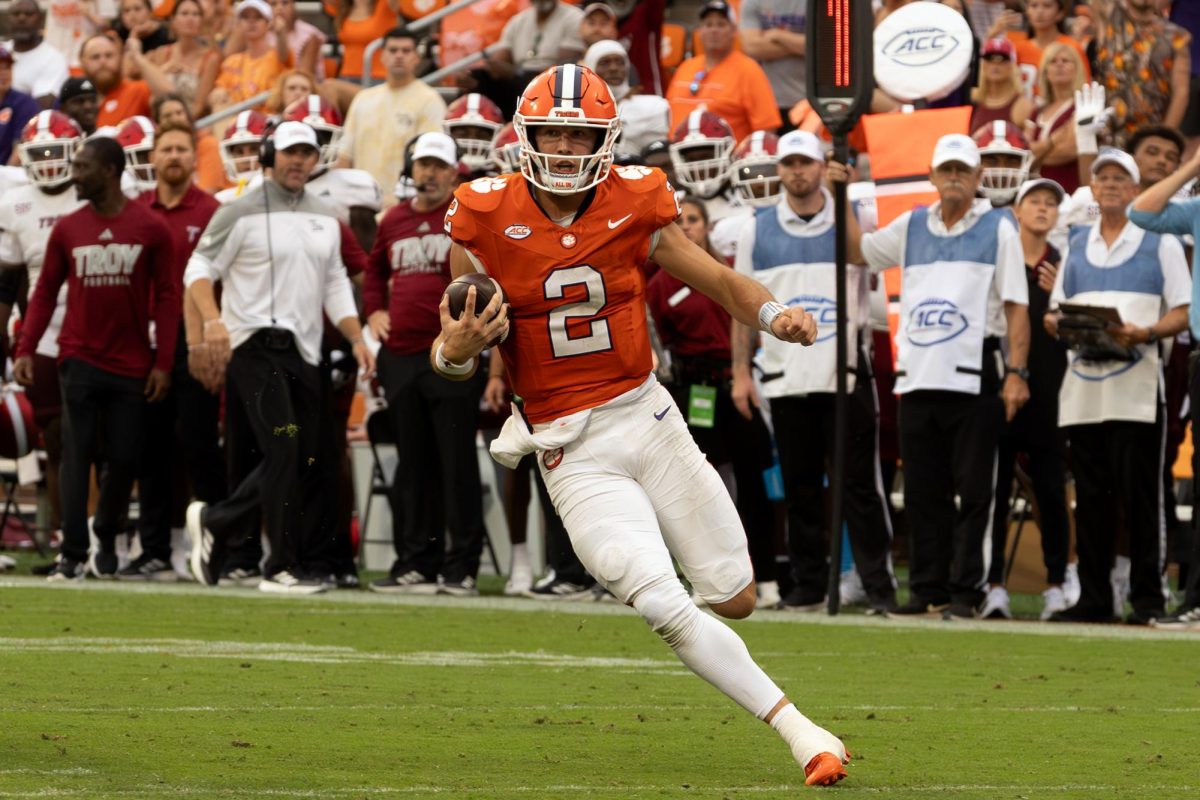 Clemson is down, 13-7, to the Georgia Tech Yellow Jackets in the ACC opener for 2025, struggling to get things going through the air.