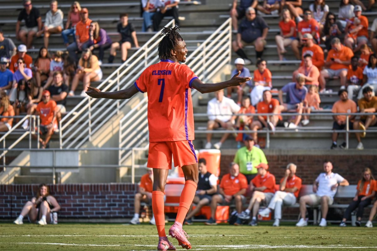 Clemson forward Wahabu Musah scored the lone goal for the Tigers in Saturday's 1-1 draw.