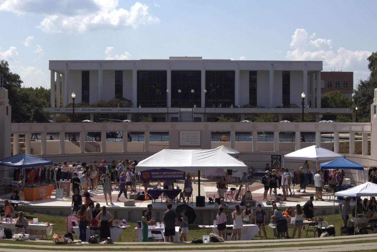 Student vendors gathered at Clemson's outdoor amphitheater for the Blue Ridge Market on Sept. 19.