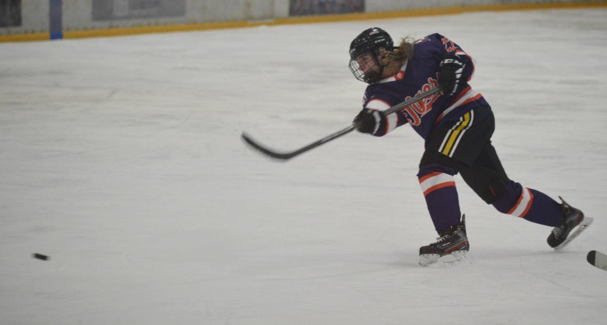 Athena Renton shoots the puck during a game against Tennessee on Sept. 6.
