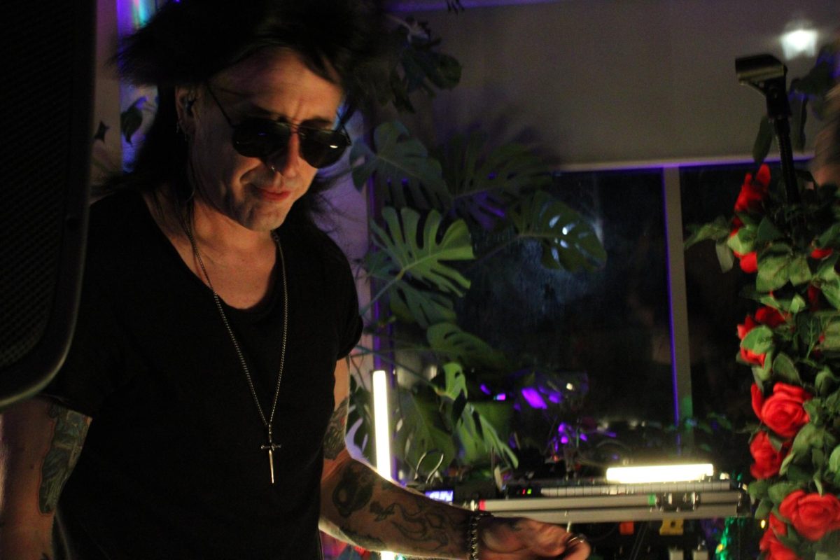 Darkwave duo Dead Cool performs at Denounce Normalcy's Goth Night at Moe Joe Coffee Co.