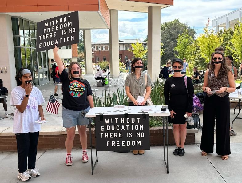 Clemson students and faculty participated in a silent protest after professors were fired for their online remarks about the death of Charlie Kirk.