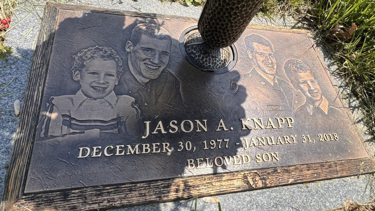 Knapp's memorial at Susquehanna Memorial Garden in York Township, York County, pictured here.