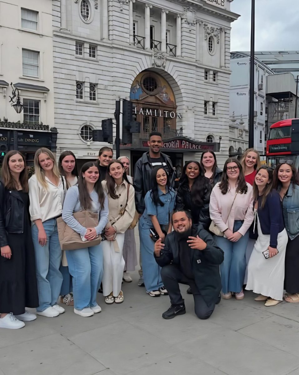 Professor Melvin Villaver in London with Clemson students for the 2025 study abroad program.