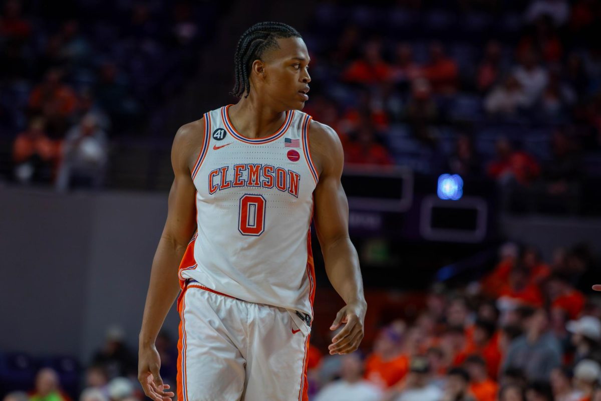 RJ Godfrey scored 10 points in Clemson's loss against Duke on Feb. 14.