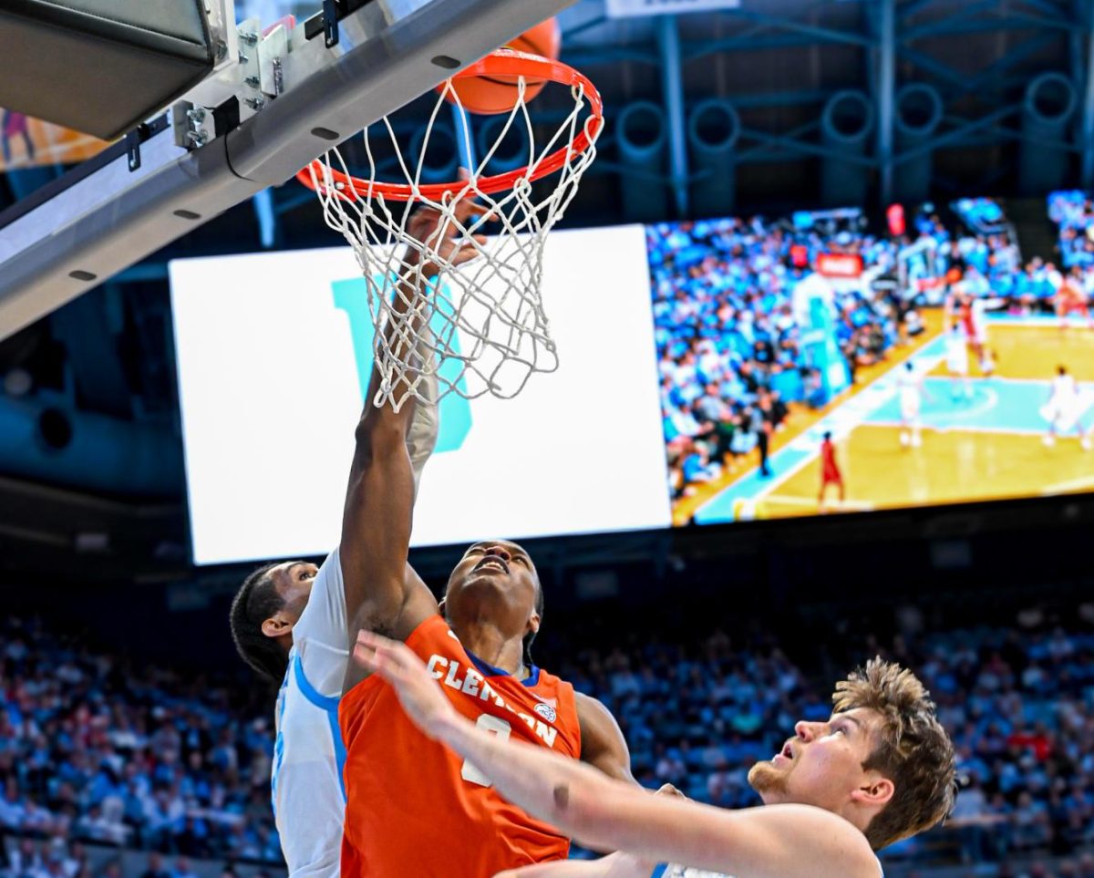RJ Godfrey set career highs in points with 22 and field goals made with 10 in Clemson's loss against UNC on Tuesday.