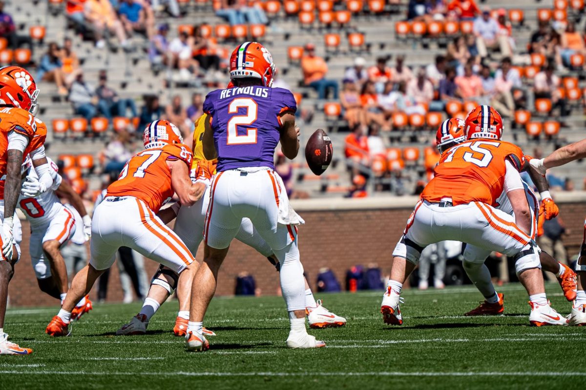 Freshman quarterback Tait Reynolds receives first snap of his Clemson career.