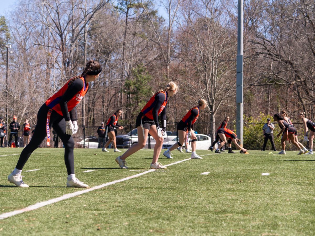 The Clemson women's club flag football team's on-field connection originates from an off-the-field bond.