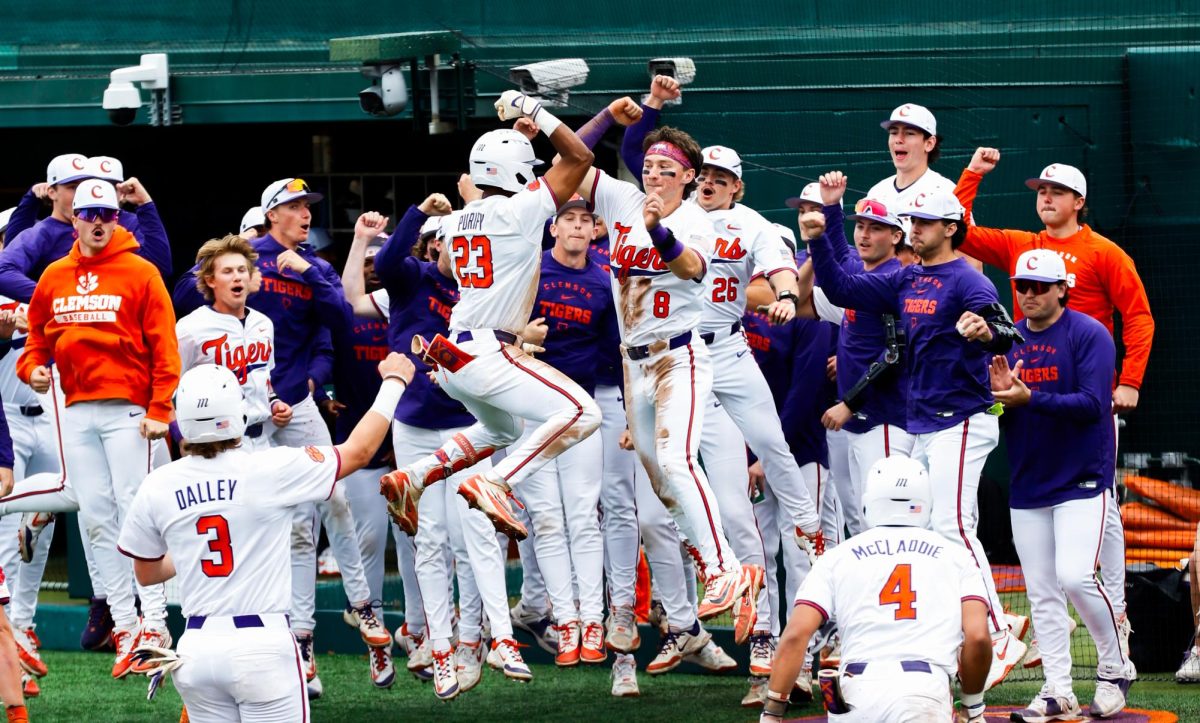 Jarren Purify hit his second home run of the series in the Tigers' 16-3 win on Sunday.