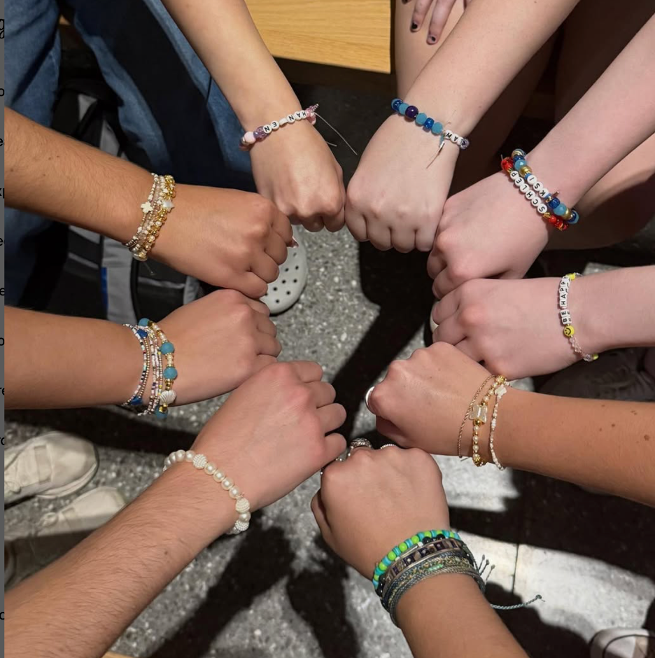 Clubs are one way of getting involved. In this photo, Clemson's Art Club collaborated with the Swift Society to make friendship bracelets.