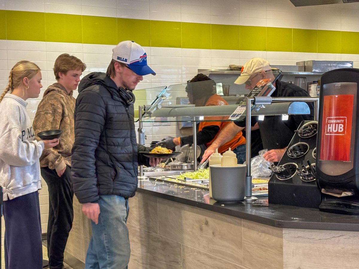 The Douthit Hills Community Hub, one of the three dining halls on campus, offers a variety of different foods for students.