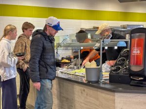 The Douthit Hills Community Hub, one of the three dining halls on campus, offers a variety of different foods for students.